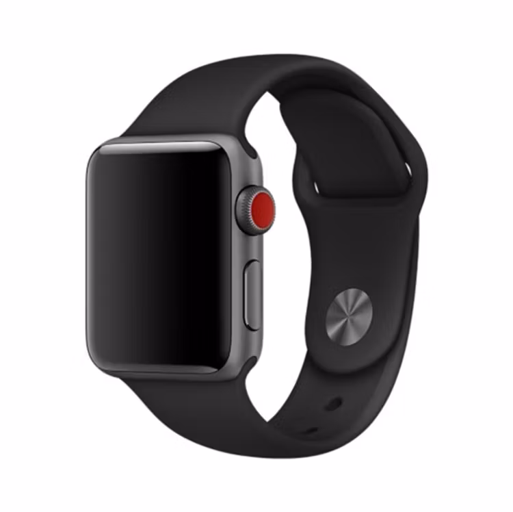 Silikon Armband Apple Watch 42/44/45 mm Silikonarmband Svart