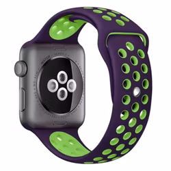 Silikon Armband Apple Watch 38/40 mm Silikonarmband Lila/Grön