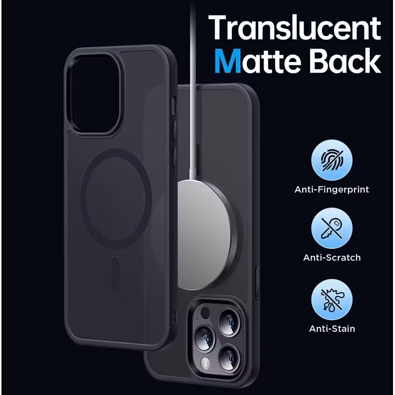 iPhone 16 Pro Max - Skal MagSafe MagMat Frostad Matt Svart