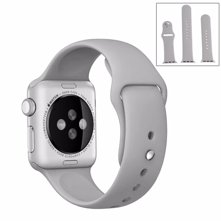 Silikon Armband Apple Watch 38/40/41 mm Silikonarmband Grå