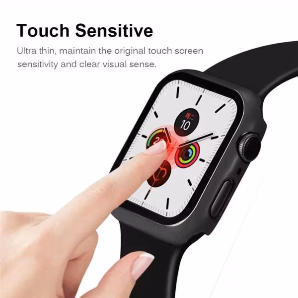 2-Pack Heltäckande Skal Härdat Glas Apple Watch 38/40/42/44 mm