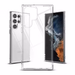 Samsung S22 Ultra - Stöttåligt Transparent Silikon Skal Solid® Extra Förstärkt