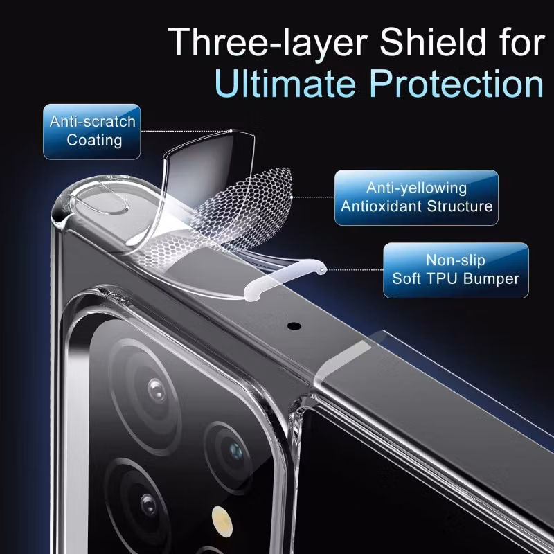 Samsung S22 Ultra - Stöttåligt Transparent Silikon Skal Solid® Extra Förstärkt