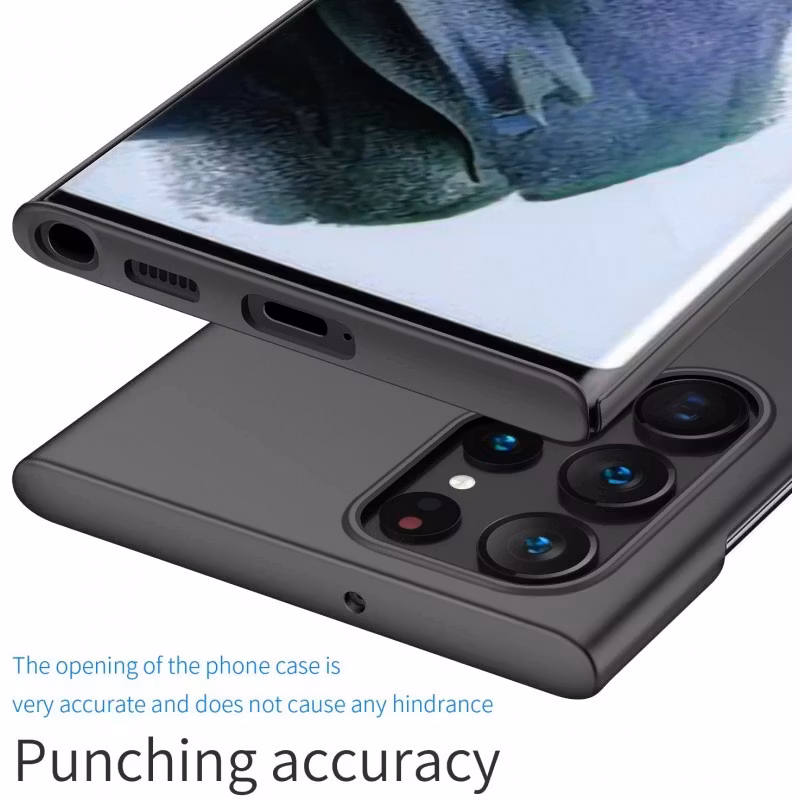 Kopia Samsung S22 Ultra - Ultratunt Slim Fit Gummibelagt skal Nordic® Matt svart