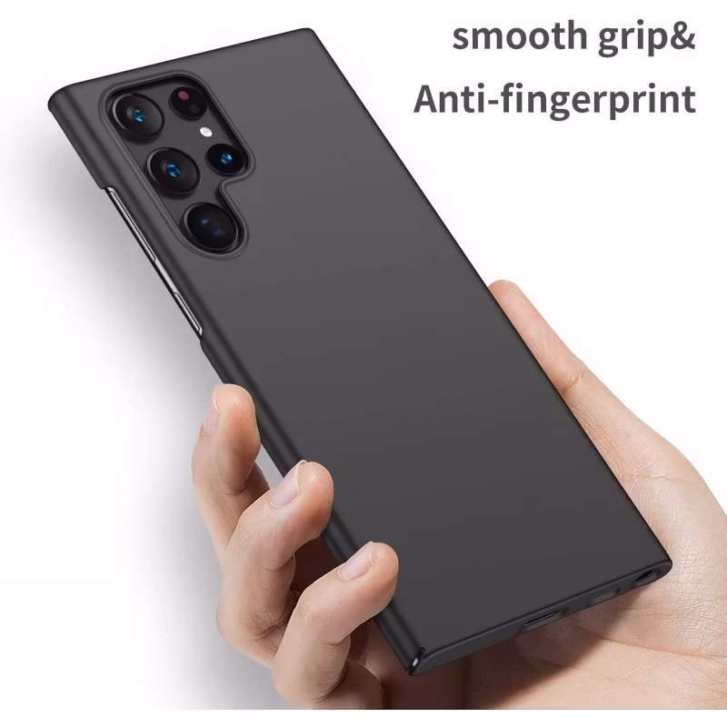 Kopia Samsung S22 Ultra - Ultratunt Slim Fit Gummibelagt skal Nordic® Matt svart