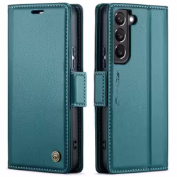 Samsung Galaxy S24 - Fodral Premium Läder RFID Skyddat CaseMe® Grön