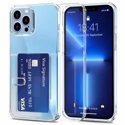 Silikon Skal Transparent Med Kortfack Nordic® iPhone 14/14 Pro/14 Pro Max