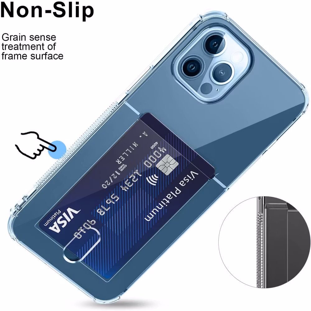 Silikon Skal Transparent Med Kortfack Nordic® iPhone 14/14 Pro/14 Pro Max