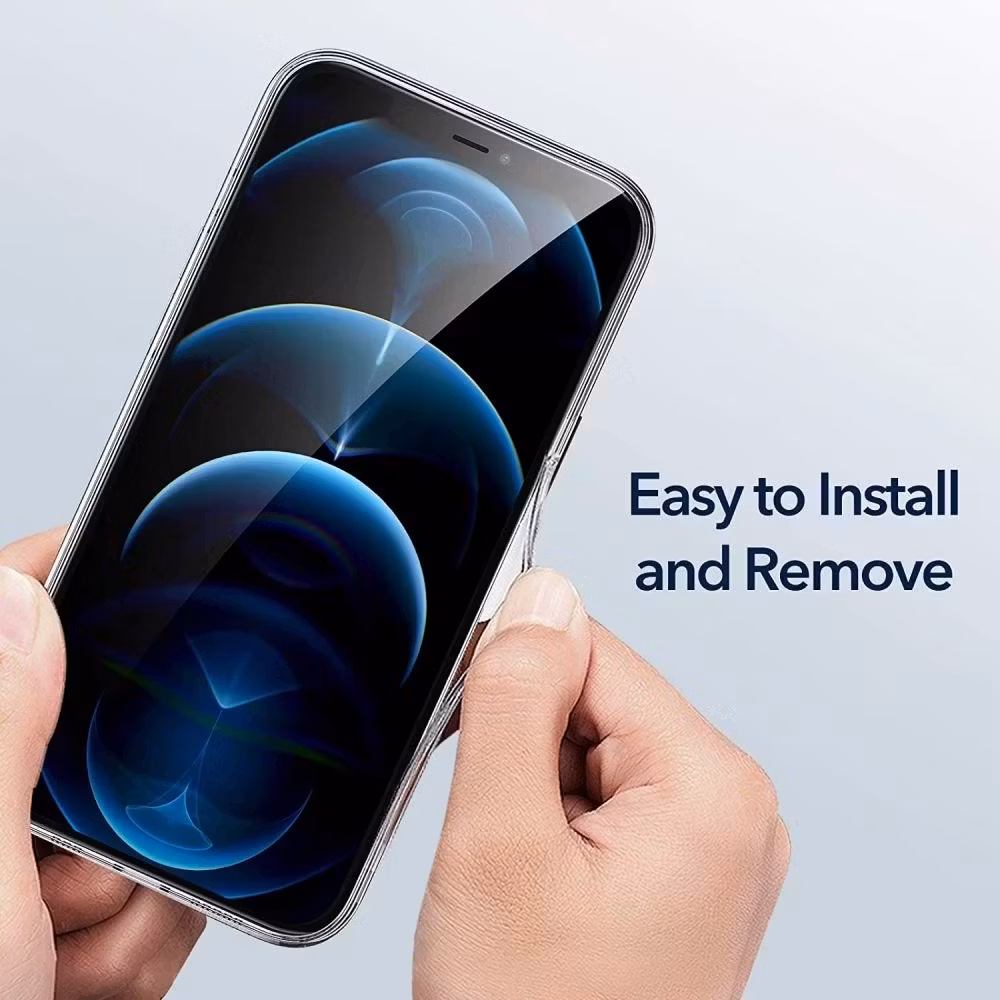 Kopia iPhone 12 - Stöttåligt Transparent Silikon Skal Solid® Kameraskydd