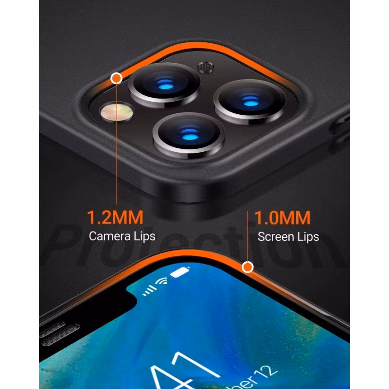 iPhone 14 Pro - Ultratunt Stöttåligt Skal Gummibelagt Nordic® Mattsvart