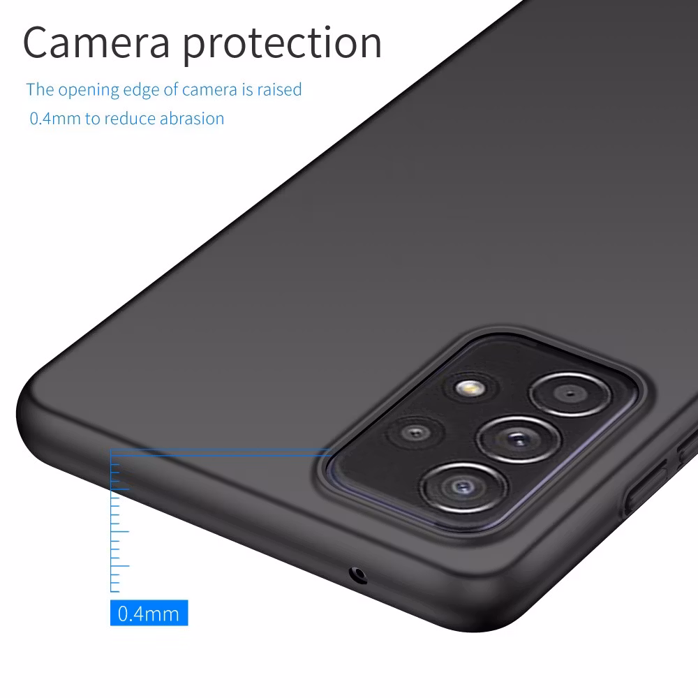Samsung A52/A52s - Ultra Tunt Gummibelagt Skal Nordic® Matt Svart