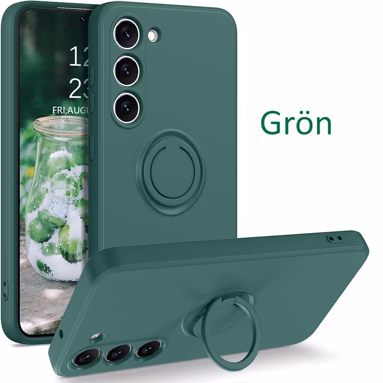 Samsung S23 - Välj Färg Silikonskal Magnetisk Ringhållare