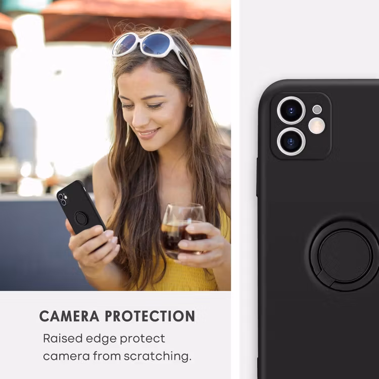 iPhone 11 - Stöttåligt Skal Ringhållare CamShield Svart