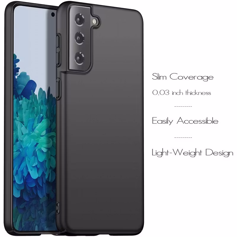 Samsung S23 - Ultratunt Stöttåligt Skal Gummibelagt Nordic® Matt Svart