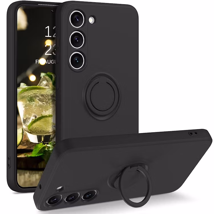 Samsung S23 - Välj Färg Silikonskal Magnetisk Ringhållare