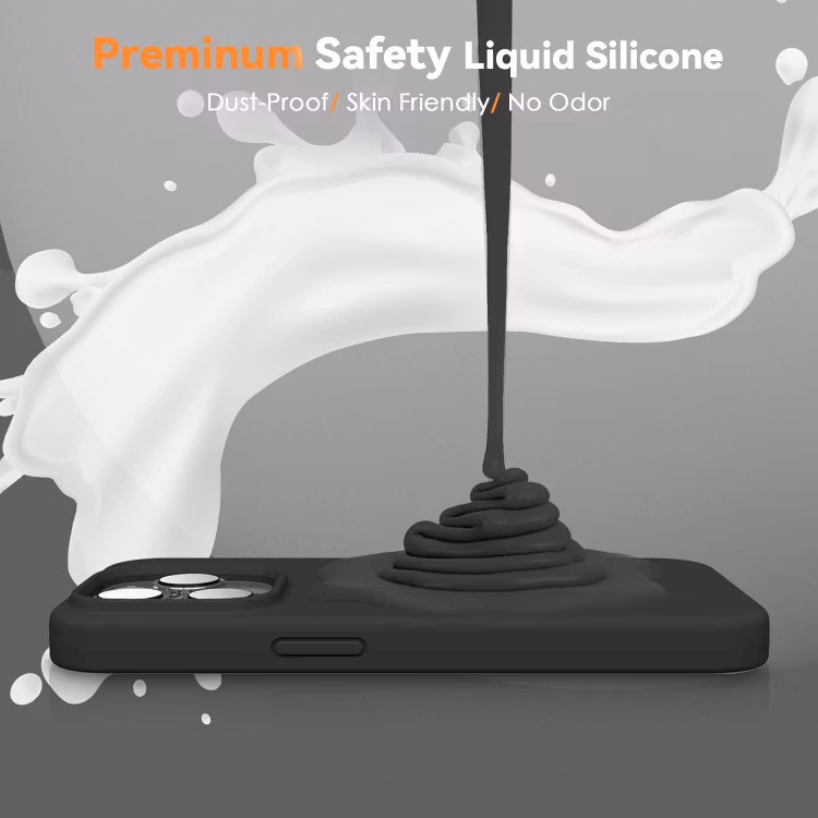 iPhone 12/12 Pro - Magsafe Silikon Skal Kickstand Svart