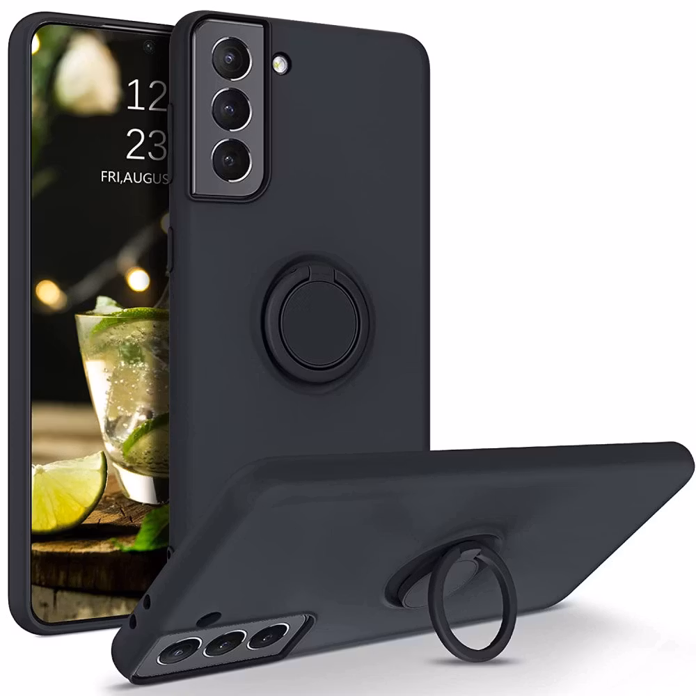 Samsung S21 - Välj Färg Silikonskal Magnetisk Ringhållare