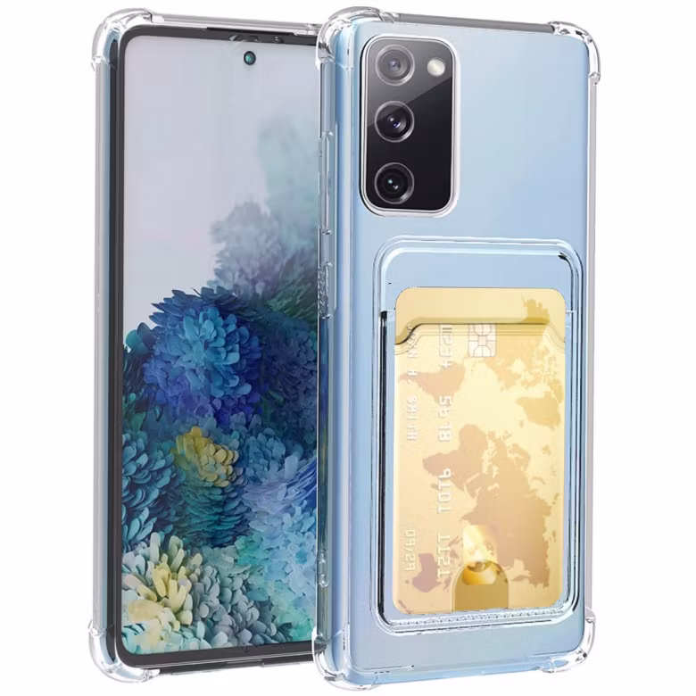 Samsung A53 - Transparent Silikon Skal Kortfack Nordic® Extra förstärkt