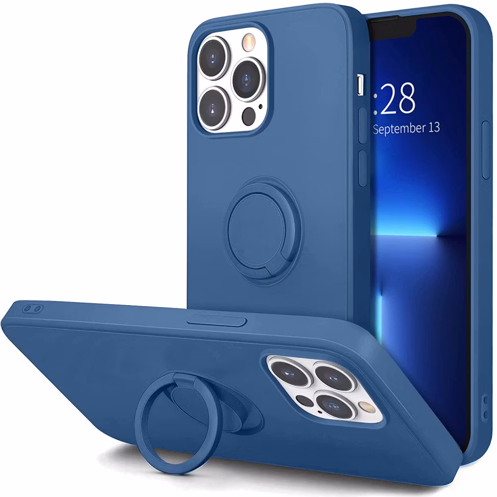 iPhone 12 Pro Max - Välj Färg Silikonskal Stötdämpande med Ringhållare