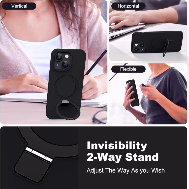 iPhone 13 -  Stöttåligt Magsafe Skal med Kickstand Nordic™ Svart