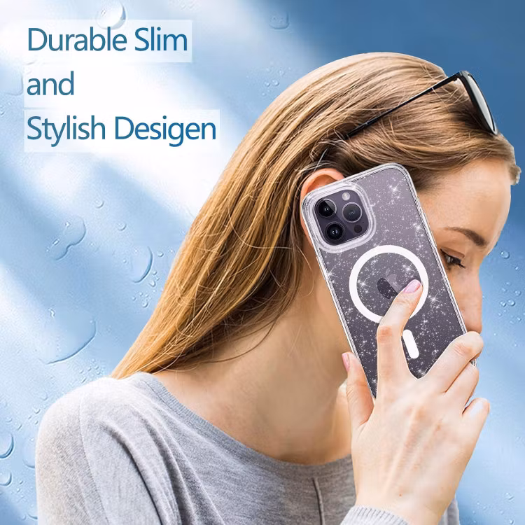 iPhone 14 Pro Max - Magsafe Skal Transparent Glitter