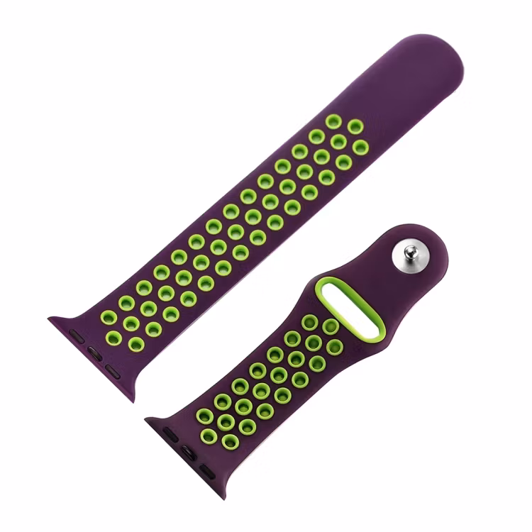 Silikon Armband Apple Watch 38/40 mm Silikonarmband Lila/Grön