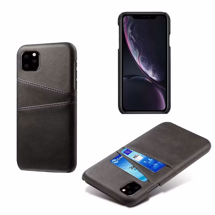 iPhone 11 - Läderskal med 2 kortfack Solid® Välj Färg