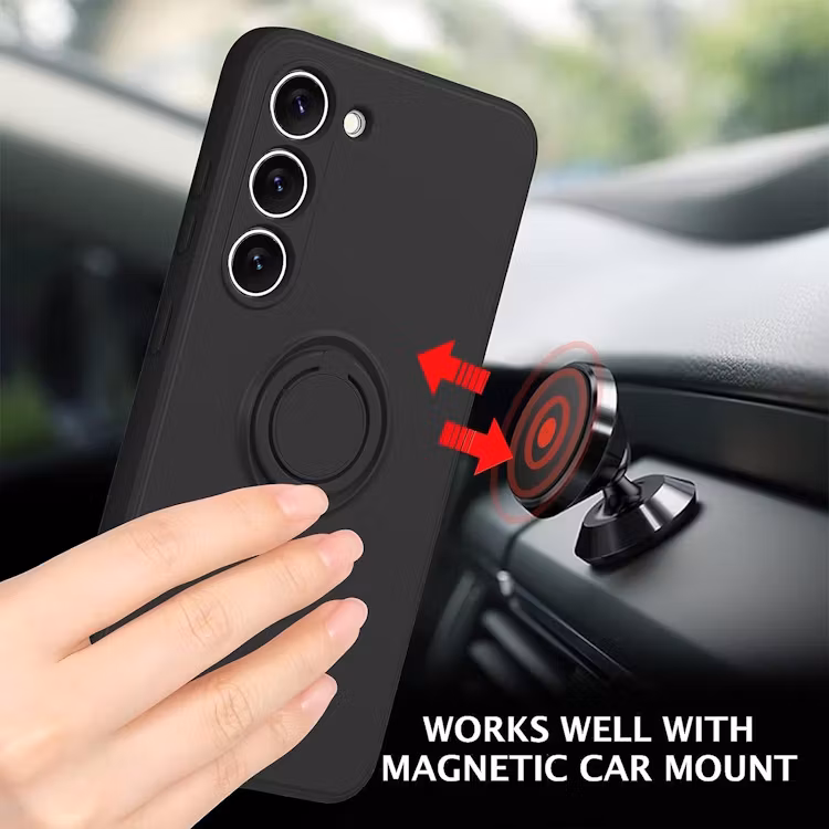 Samsung S23 - Välj Färg Silikonskal Magnetisk Ringhållare