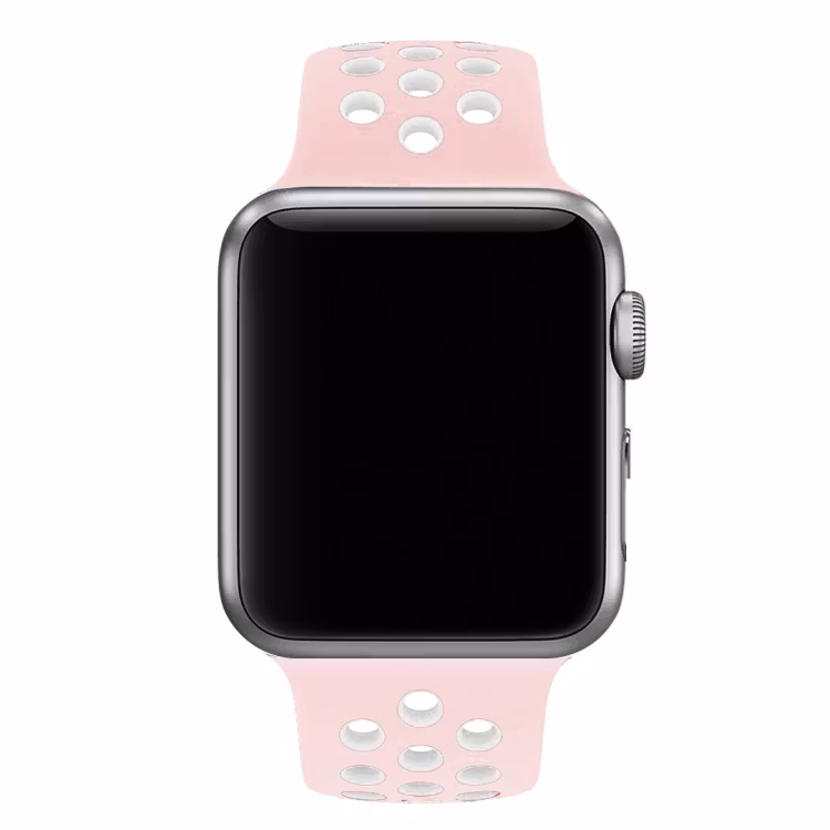Silikon Armband Apple Watch 38/40/41 mm Silikonarmband Rosa/Vit