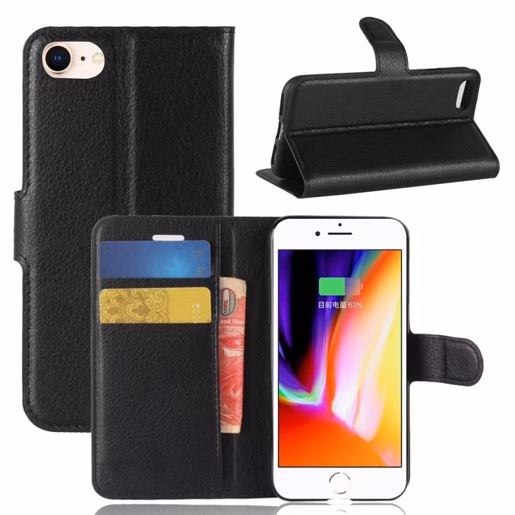 iPhone 7/8/SE - Mobilfodral 3-FACK Klassiskt Svart