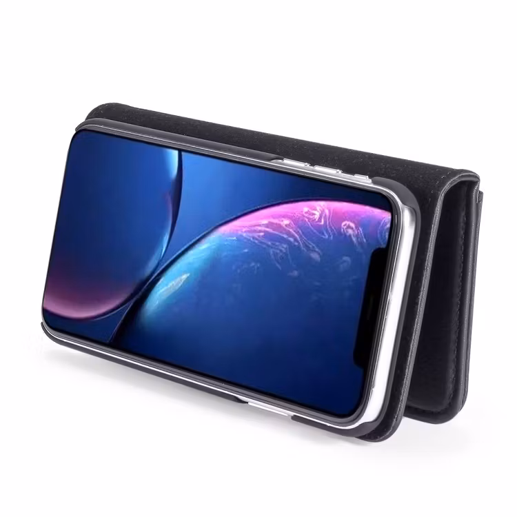 iPhone 11 - DG.MING® 2in1 Magnet Läder Fodral Svart