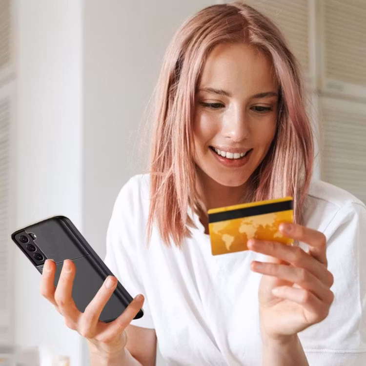 Samsung S22 - Stöttåligt Skal med kortplats Extra Förstärkt