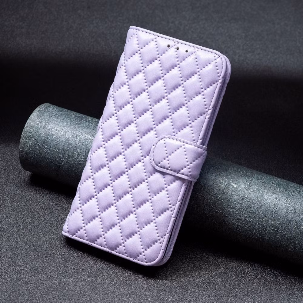 iPhone 11 - Praktiskt Läder Fodral 4-FACK Quilted Lila