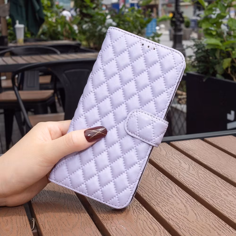 iPhone 11 - Praktiskt Läder Fodral 4-FACK Quilted Lila