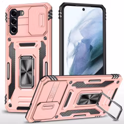 Samsung S21 FE - Skal CamShield / Kameraskydd Ringhållare Roséguld