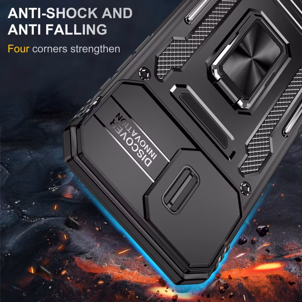 iPhone 16 - Skal CamShield / Kameraskydd Ringhållare Svart