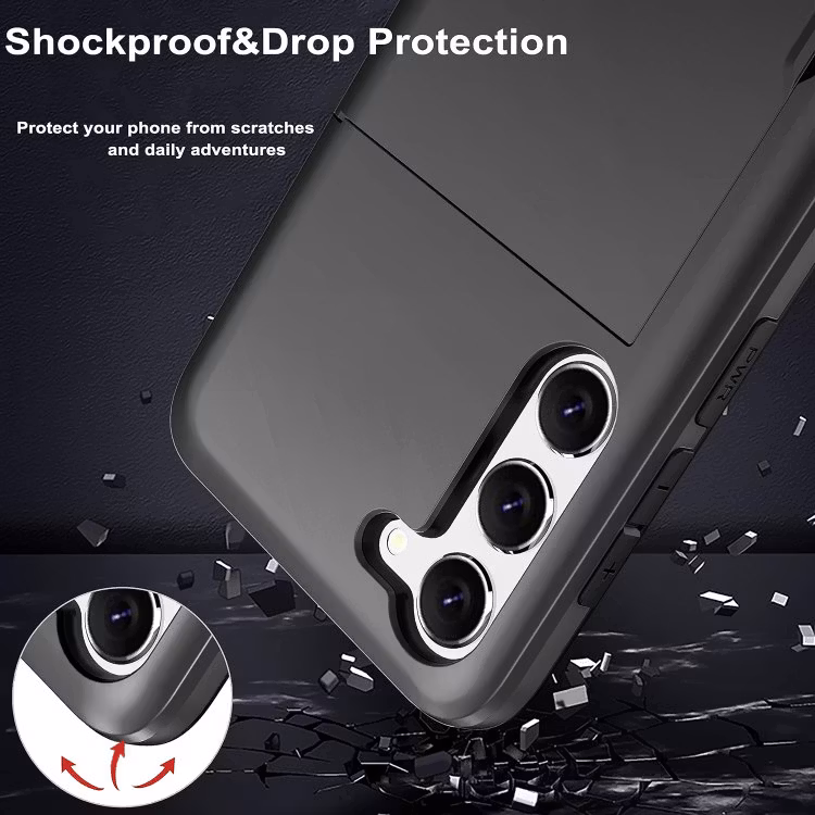 Samsung S22 - Stöttåligt Skal med kortplats Extra Förstärkt