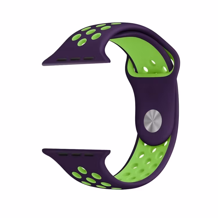 Silikon Armband Apple Watch 38/40 mm Silikonarmband Lila/Grön
