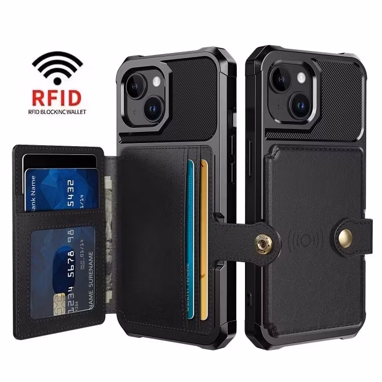 iPhone 14 - Skal Premium med Plånbok RFID Svart