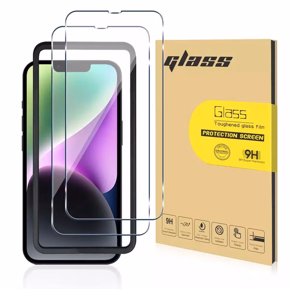 iPhone 16 Pro Max - (2-Pack) Skärmskydd Premium med Installationsram