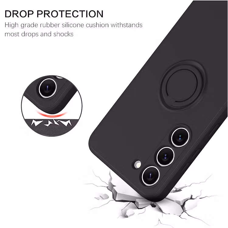 Samsung S23 - Välj Färg Silikonskal Magnetisk Ringhållare