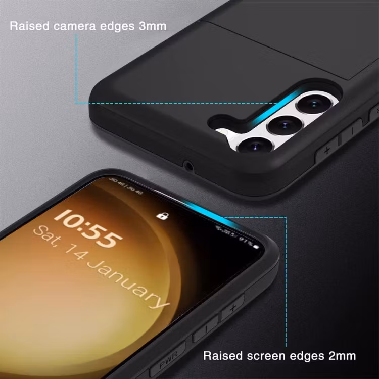 Samsung S22 - Stöttåligt Skal med kortplats Extra Förstärkt