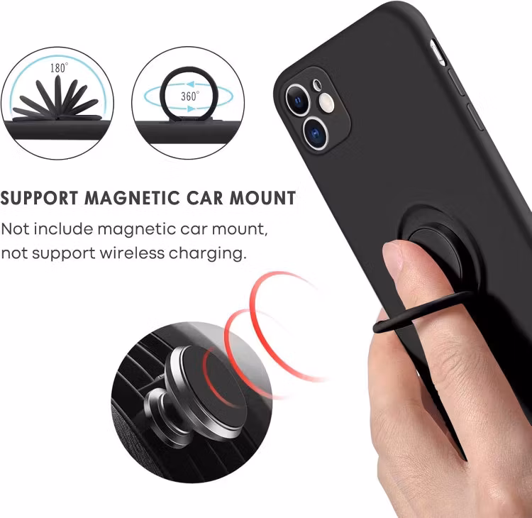 iPhone 11 - Stöttåligt Skal Ringhållare CamShield Svart