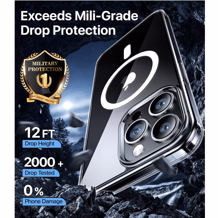 iPhone 16 Pro Max - Skal MagSafe Stötdämpande Transparent