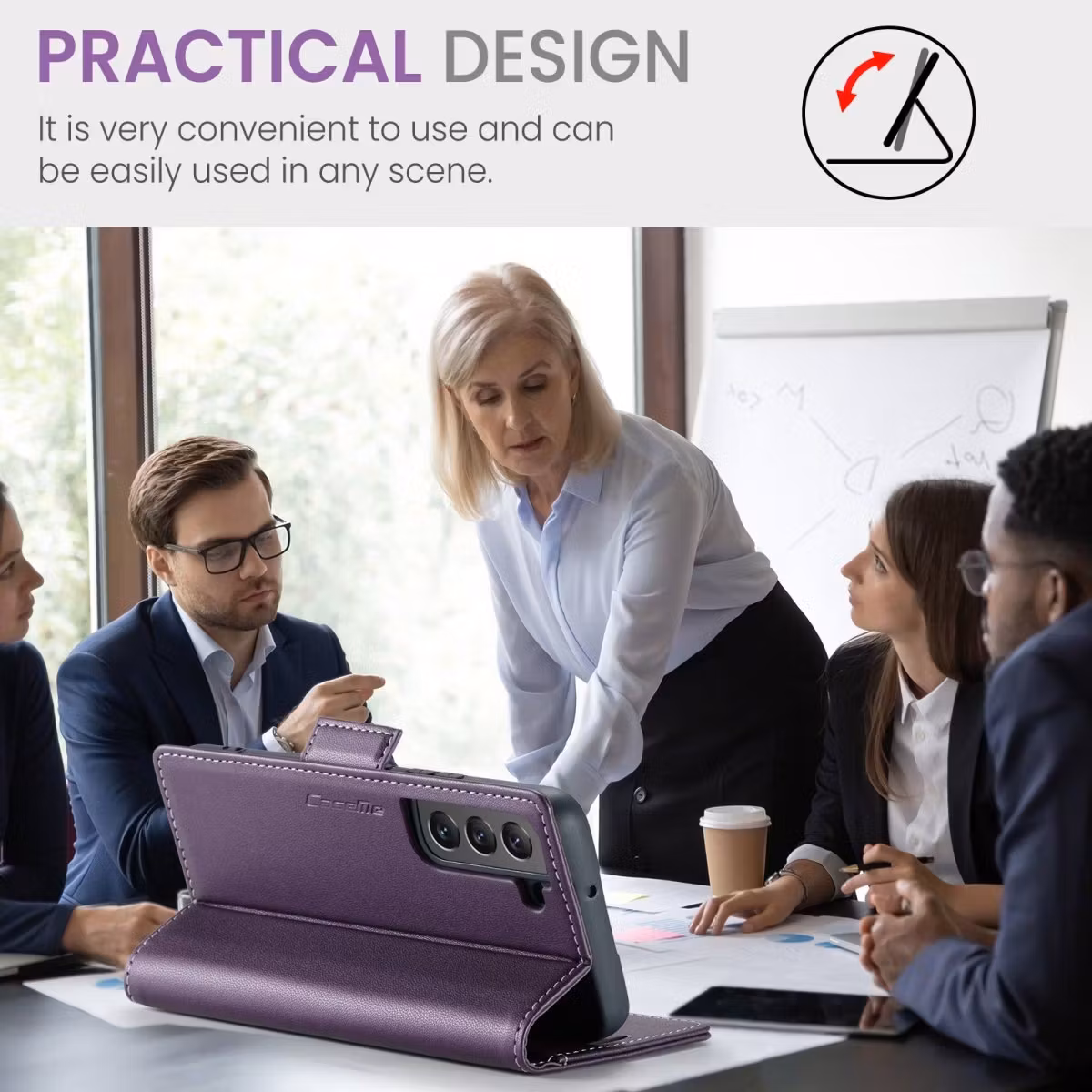 Samsung S24 - Fodral 4-FACK Premium CaseMe® Lila