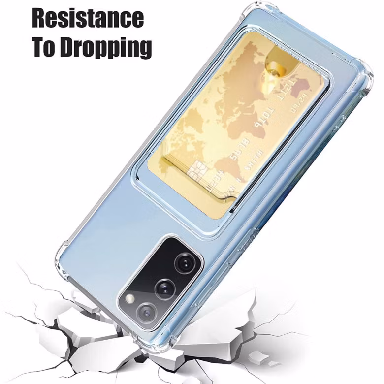 Samsung A53 - Transparent Silikon Skal Kortfack Nordic® Extra förstärkt