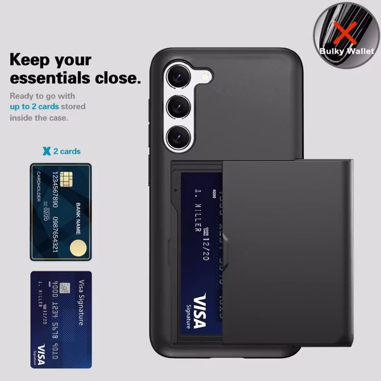 Samsung S22 - Stöttåligt Skal med kortplats Extra Förstärkt