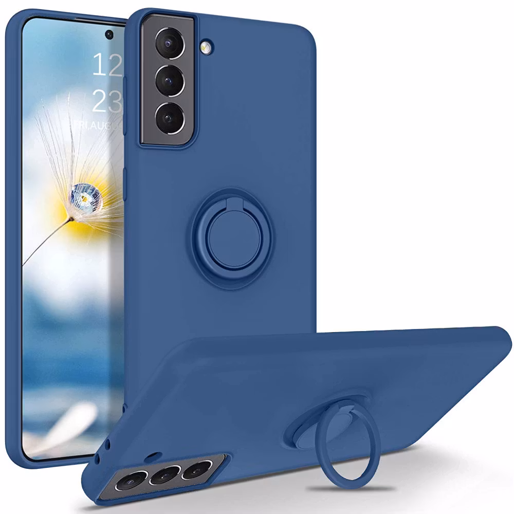 Samsung S21 - Välj Färg Silikonskal Magnetisk Ringhållare