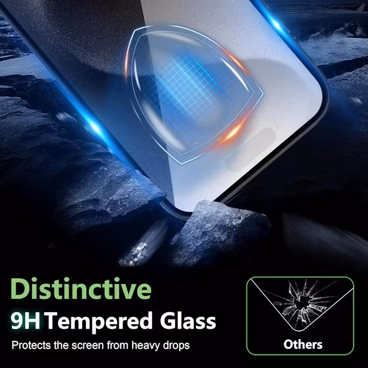 iPhone 16 Pro Max - (2-Pack) Skärmskydd Premium med Installationsram