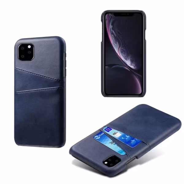 iPhone 11 - Läderskal med 2 kortfack Solid® Välj Färg